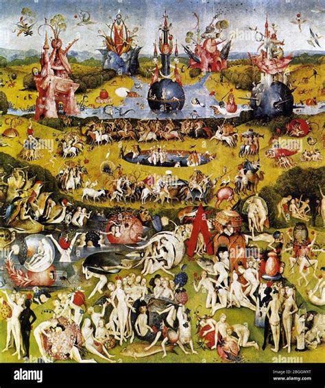 Hieronymus Bosch - Triptych of Garden of Earthly Delights (central ...