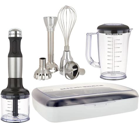 KitchenAid 5 Speed Immersion Blender w/ Case And Attachments - QVC.com | Kitchen aid, Blender ...