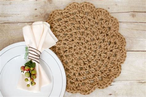 Jute Crochet Placemats ... Free Pattern | Petals to Picots