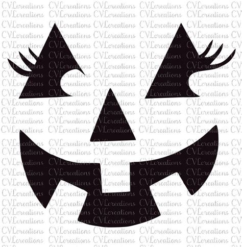 Pumpkin Face With Eyelashes PNG SVG DXF - Etsy