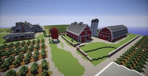 Farm House and Red Barns – Minecraft Building Inc