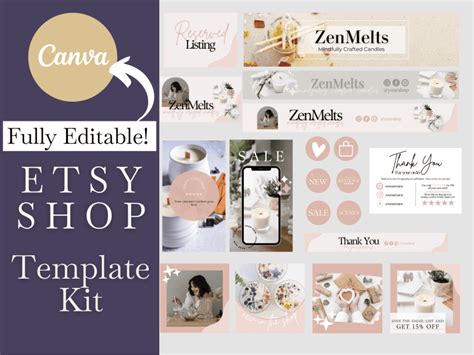 Etsy Shop Template Kit - The Minted Fox