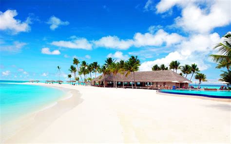 Maldives Islands White Sand Beaches Indian Ocean Wallpaper Hd 1920x1200 : Wallpapers13.com