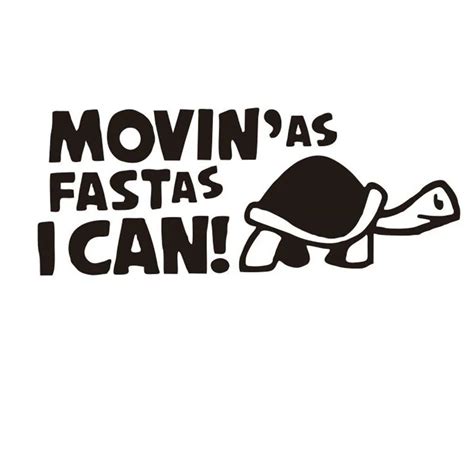 Car Styling 14.8cmx6cm Sticker "Moving As Fast as I Can" Funny Reflective Decal Stickers-in Car ...