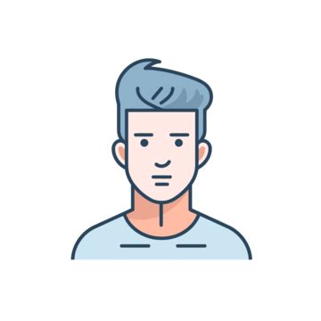 Human Being Male Line Icon Illustration Flat Style Vector Illustration, Handsome, Lineal Icon ...