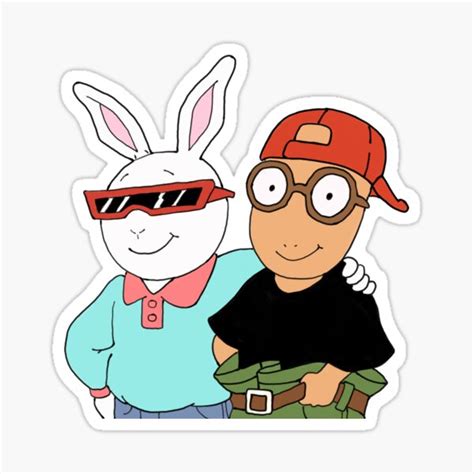 "Arthur and Buster" Sticker by stephgio | Redbubble