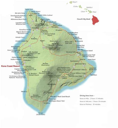 Kona Coast Resort Maps | Kona coast, Big island hawaii, Kohala coast