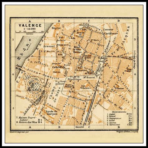 Map-Valence France - Tavelbutiken