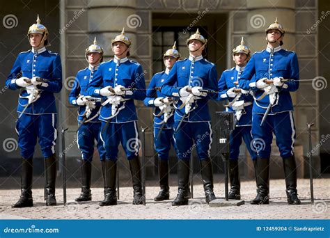 Swedish Royal Guard In Traditional Uniform Editorial Image ...