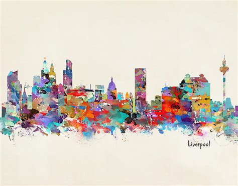 Liverpool Skyline Painting by Bri Buckley