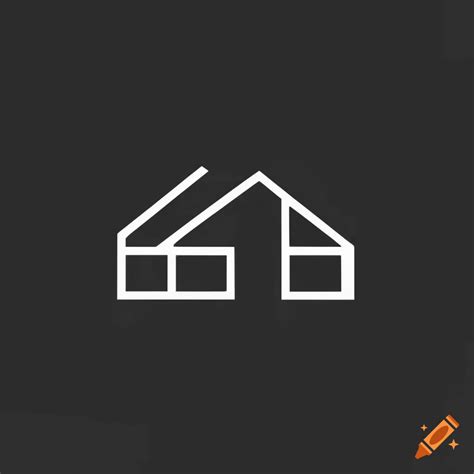 Minimalist house logo on Craiyon