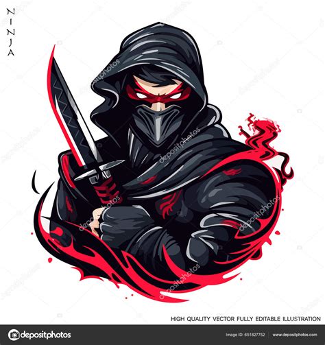 Ninja Mascot Logo Vector Template Creative Ninja Emblem Design Concepts ...