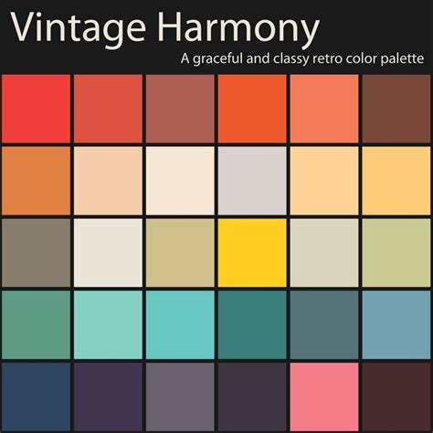 Vintage Harmony Color Palette by hassified in 2021 | Color palette, Retro color palette, Retro color