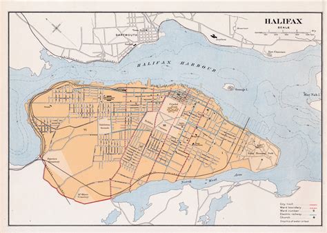 1915 Antique City Map of Halifax Nova Scotia Canada - Etsy