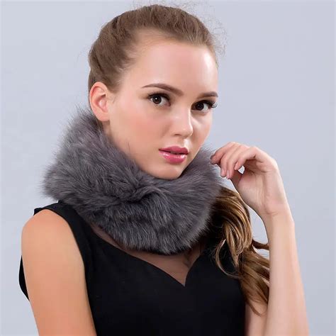 Real Fur Scarves For Women Fashion Rings Solid Fashion Luxury Brand ...