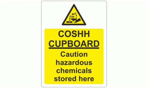 COSHH CUPBOARD Sign | COSHH Safety Signs | Safety Signs & NOtices