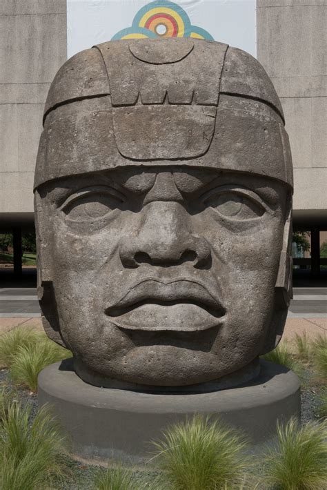 The San Lorenzo Monument, a replica of an Olmec colossal head of ancient Mesoamerica. Also known ...