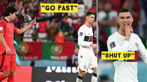 🤫 Ronaldo Angry Furious after Insulted by South Korea Player during ...