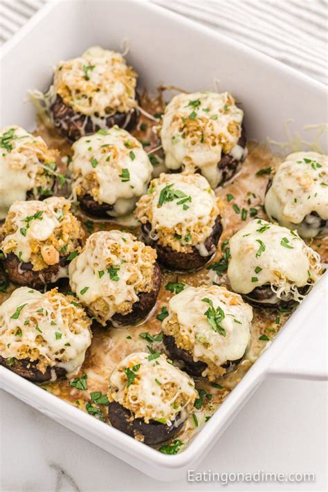 Olive Garden Stuffed Mushrooms - Eating on a Dime