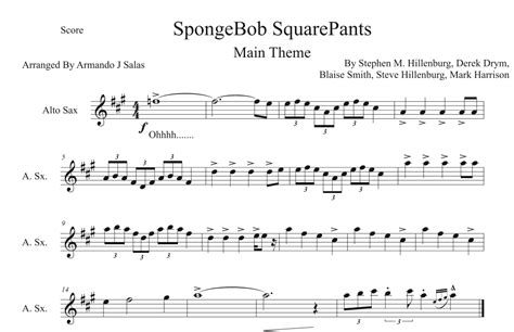 Spongebob Squarepants Theme Song (arr. Armando J Salas) by Mark ...