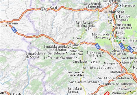 Map of Igualada - Michelin Igualada map - ViaMichelin