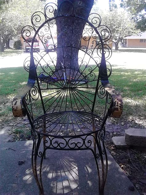 Antique Wrought Iron Peacock Chair | InstAppraisal