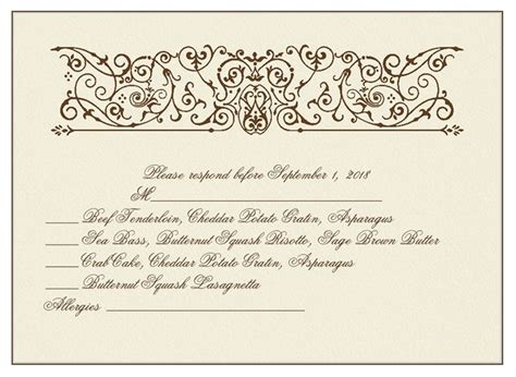 Our Wedding Invitation Response Card! Style: Lavish Love by Carlson Craft Response Cards, No ...