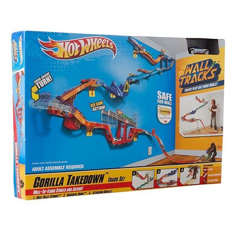 Hot Wheels Wall Tracks Gorilla Takedown Track Set by Mattel | Hot wheels wall tracks, Hot wheels ...