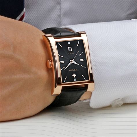 WR14K WWOOR Slim Square Watch for Men - RetailBD