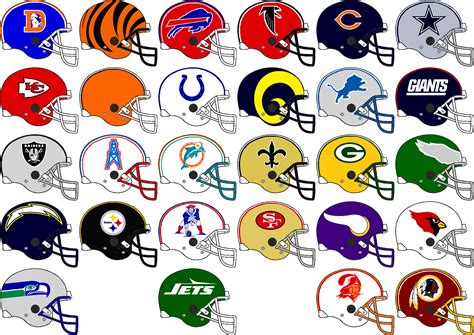 Nfl Team Helmets 1988-1989 by Chenglor55 on DeviantArt