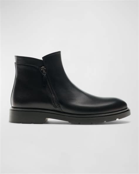 Magnanni Men's Moto Zip Ankle Boots | Neiman Marcus