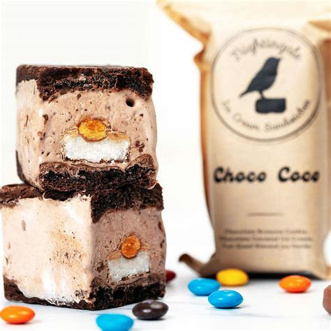 Choco Coco Ice Cream Sandwich - 8 Pack by Nightingale Ice Cream Sandwiches - Goldbelly