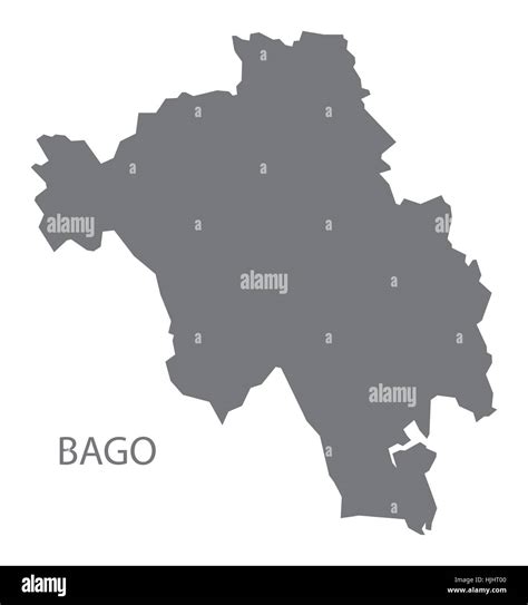 Bago Myanmar Map in grey Stock Vector Image & Art - Alamy