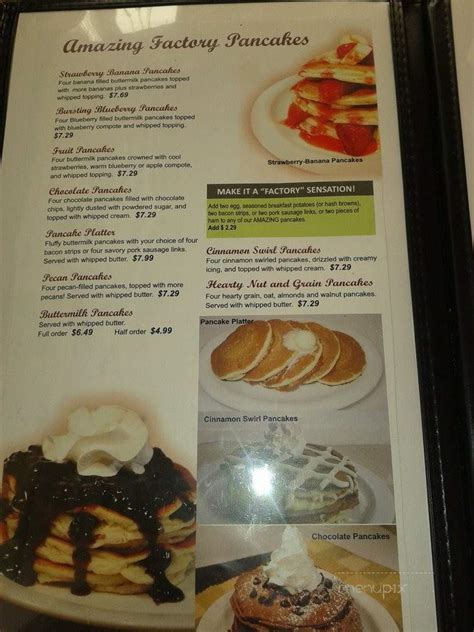 Menu of The Pancake Factory in Los Angeles, CA 91606