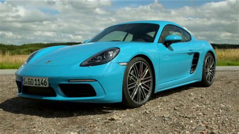 2017 new Porsche 718 Cayman S Miami Blue Exterior, Interior and Drive - YouTube