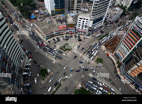 Aerial view of Gulshan-2 circle in Dhaka, Bangladesh Stock Photo - Alamy