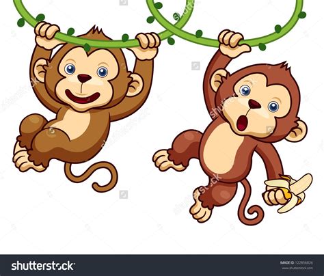 Two monkeys clipart - Clipground