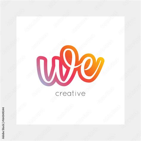 WE logo, vector. Useful as branding, app icon, alphabet combination ...