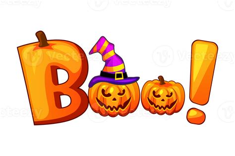 Boo. Halloween banner background with pumpkins. 23639058 PNG