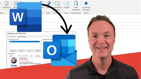 How to Create a Professional Email Signature in Word for Microsoft Outlook - YouTube