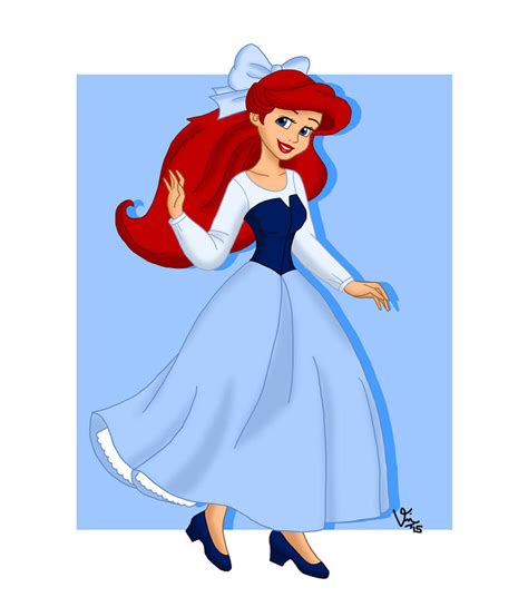 Ariel in Her Blue Dress by valloria on DeviantArt