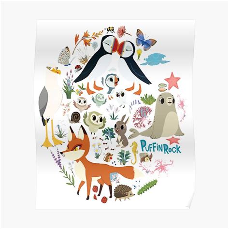 "Puffin Rock gift for fans puffin rock characters" Poster for Sale by fatben92 | Redbubble