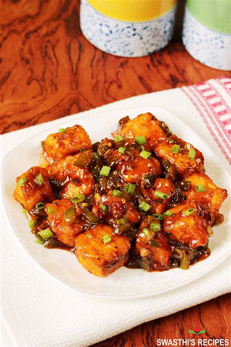 Paneer manchurian recipe (Restaurant style) - Swasthi's Recipes