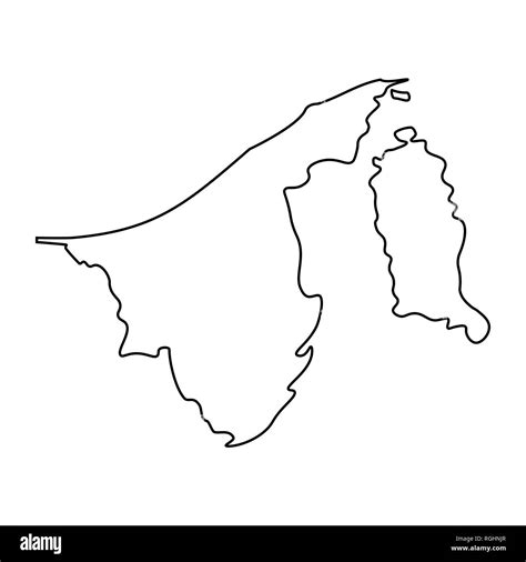 Brunei Outline Map State Shape Country Borders Cartoo - vrogue.co