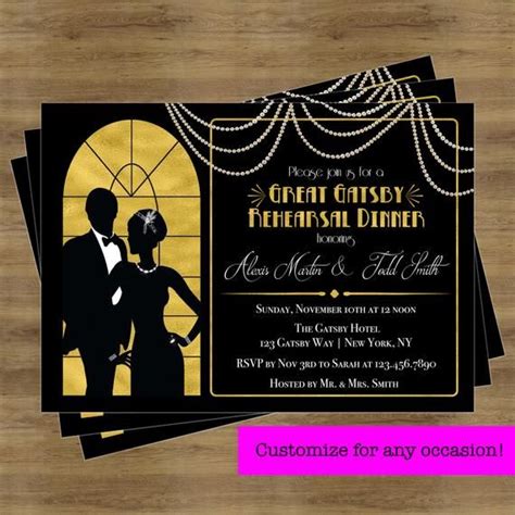 Invitación gran Gatsby Invitación de ducha nupcial de Gatsby | Etsy ...