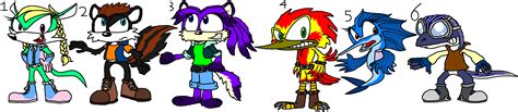 Sonic Adoptables CLOSED by Spyro9 on DeviantArt