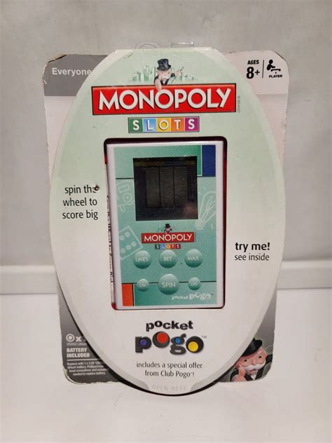 2009 Monopoly Slots Pocket Pogo Electronic Handheld Game Open Box | eBay