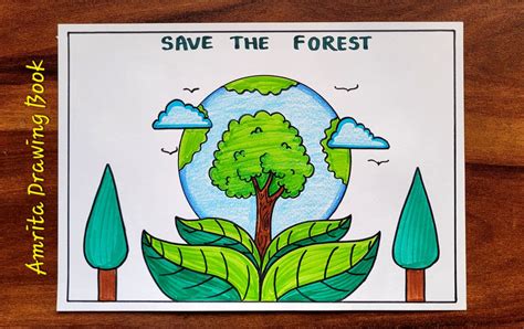 Easy Van Mahotsav Poster drawing ideas | 2023 Van mahotsav | Van Mahotsav Poster making | Save ...