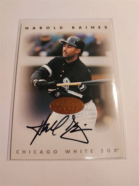 Harold Baines Chicago White Sox 1996 Leaf Signature Series Autograph Card Values - MAVIN