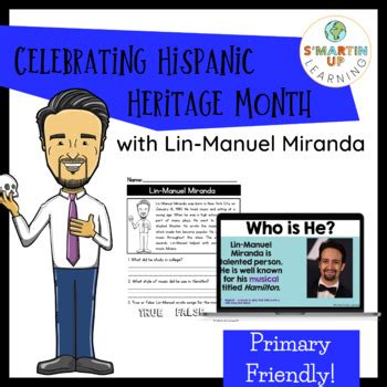 Hispanic Heritage Month - Lin-Manuel Miranda by S'Martin Up Learning